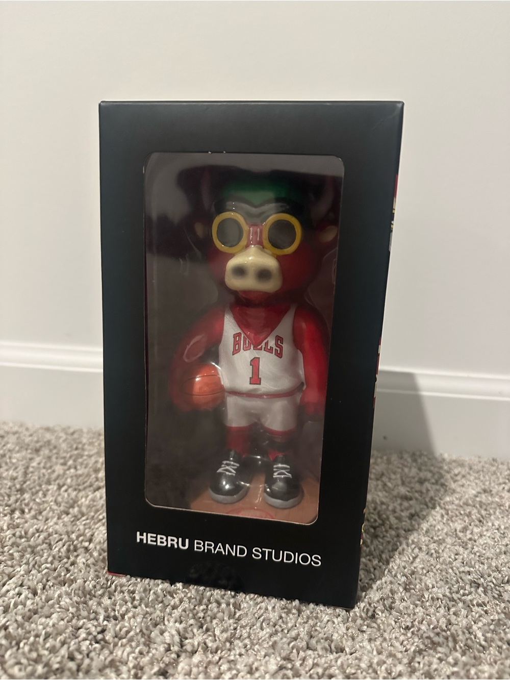 Red Bulls Mascot Figure - Collectible Home Accent Hebru Brand Studios